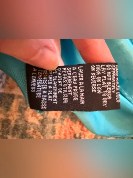 VTG Le Château Y2K Whimsigoth Teal & Black Mesh Embroidered Midi Dress M - Picture 15 of 15